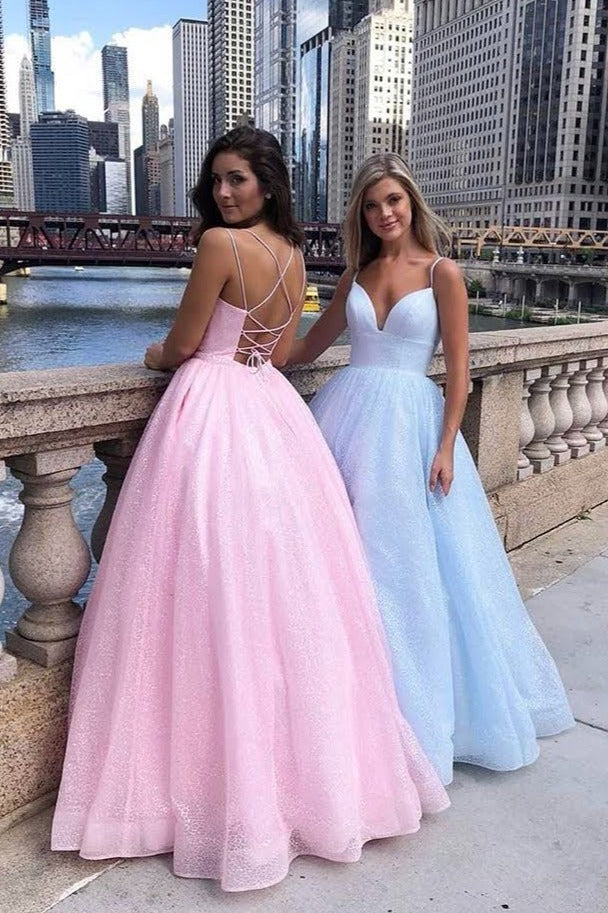 pink and blue dress